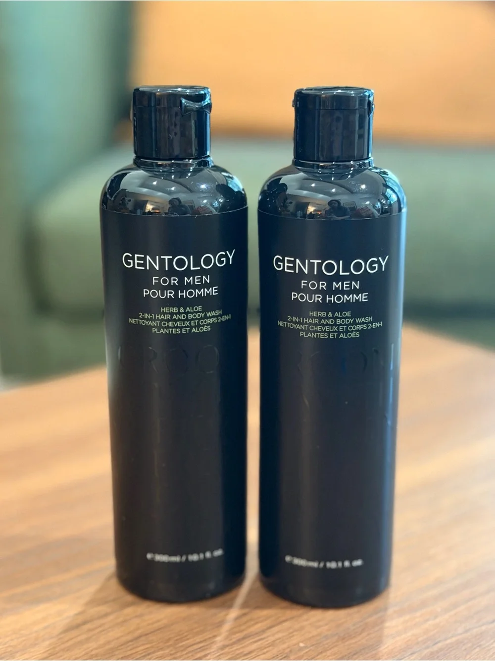 x2 Avon Gentology for Men Herb & Aloe 2-in-1 Hair and Body Wash 10.1 Oz Bottles